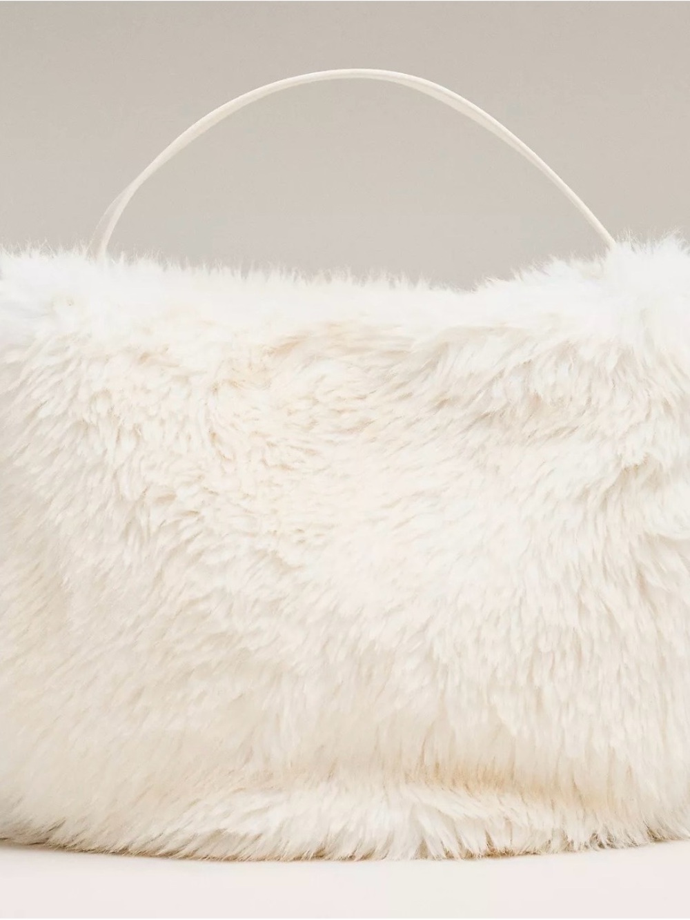New with tags - Anthropologie Faux Fur Slouchy Bucket Tote Bag - Picture 3 of 7